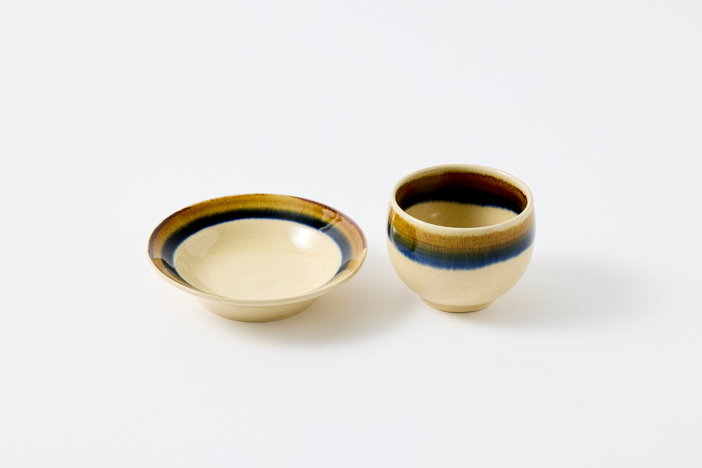 FD Two-Tone Wrapped Sencha Teacup & Saucer Hasami Porcelain