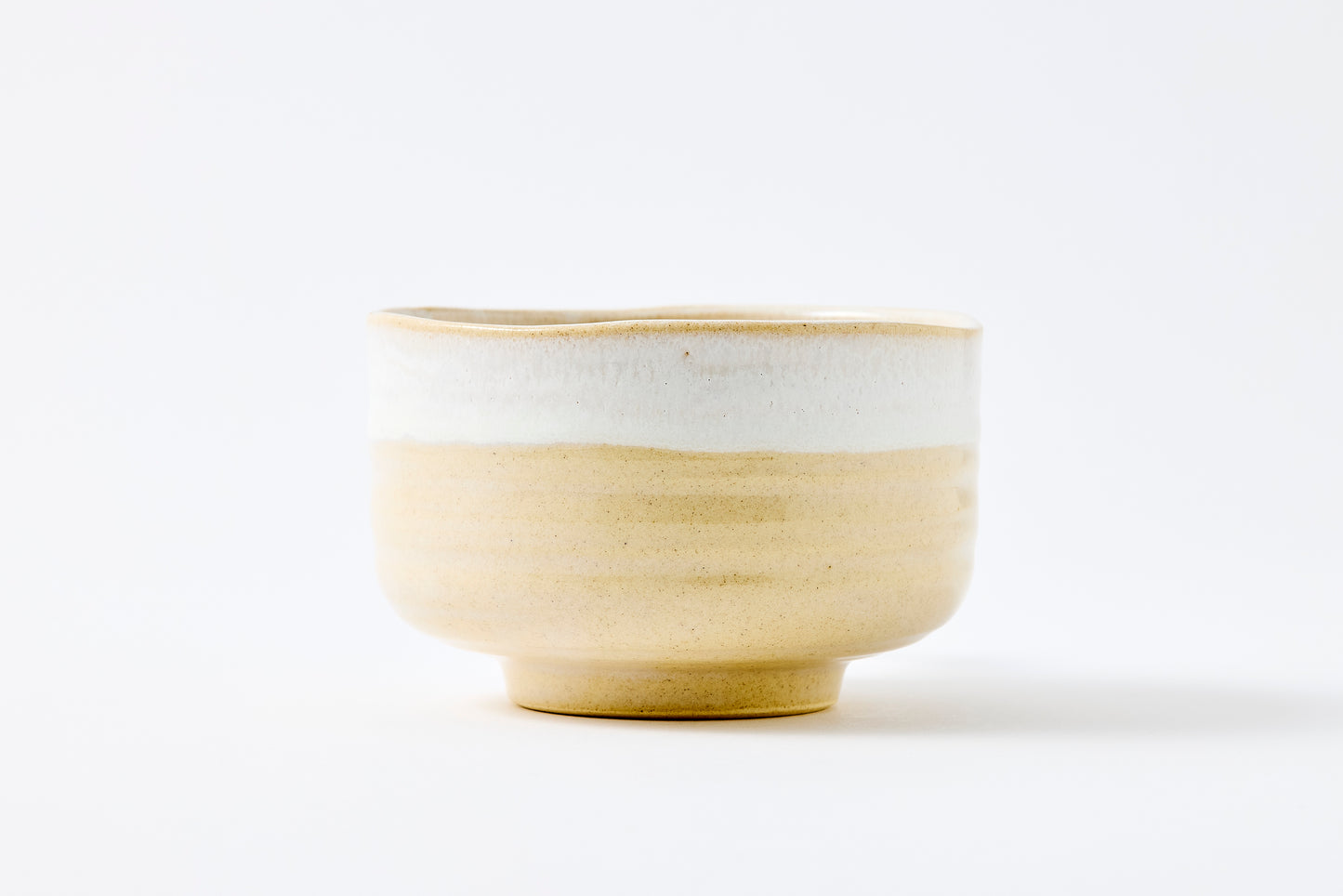 FD White Glaze White Karatsu Drip Nodate Matcha Bowl Hasami Porcelain