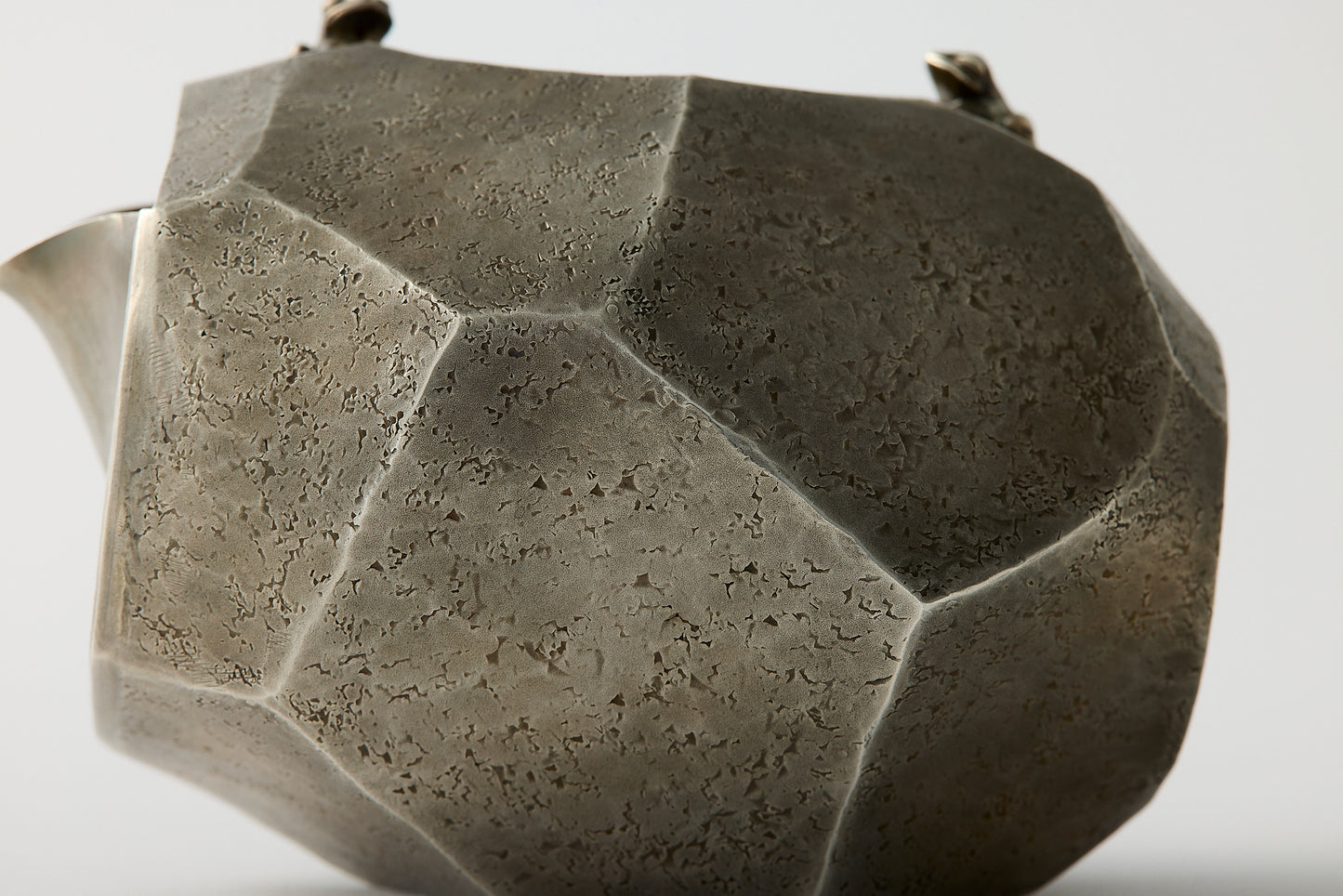 Pure Silver Bamboo-Shaped Sake Cup with Gold Inlay