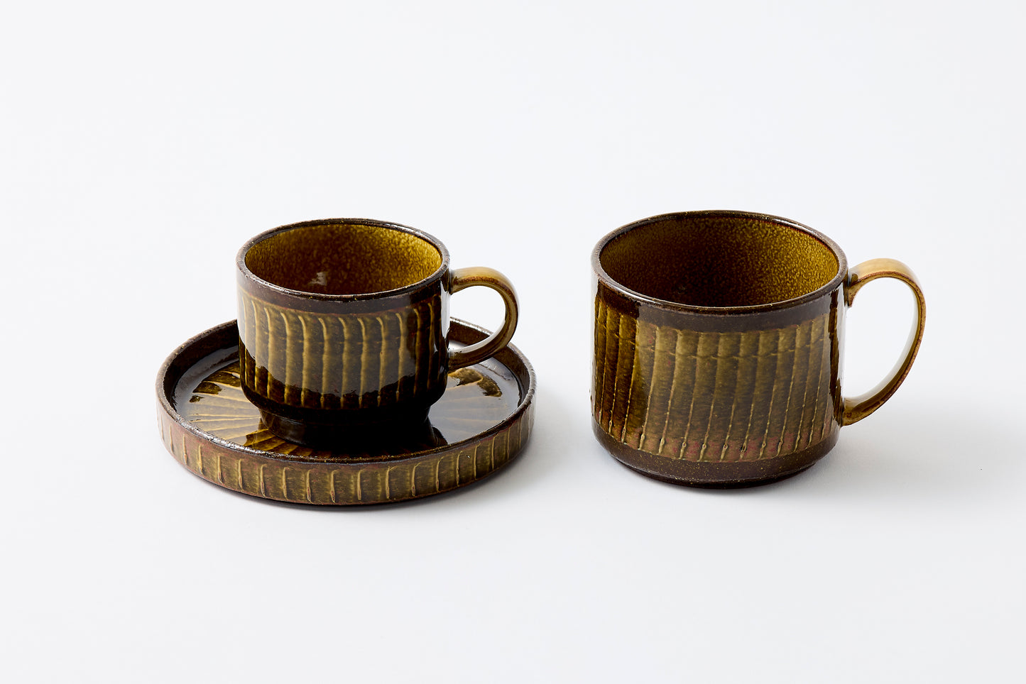 FD Amber Glaze Brush Stroke Mug Hasami Porcelain