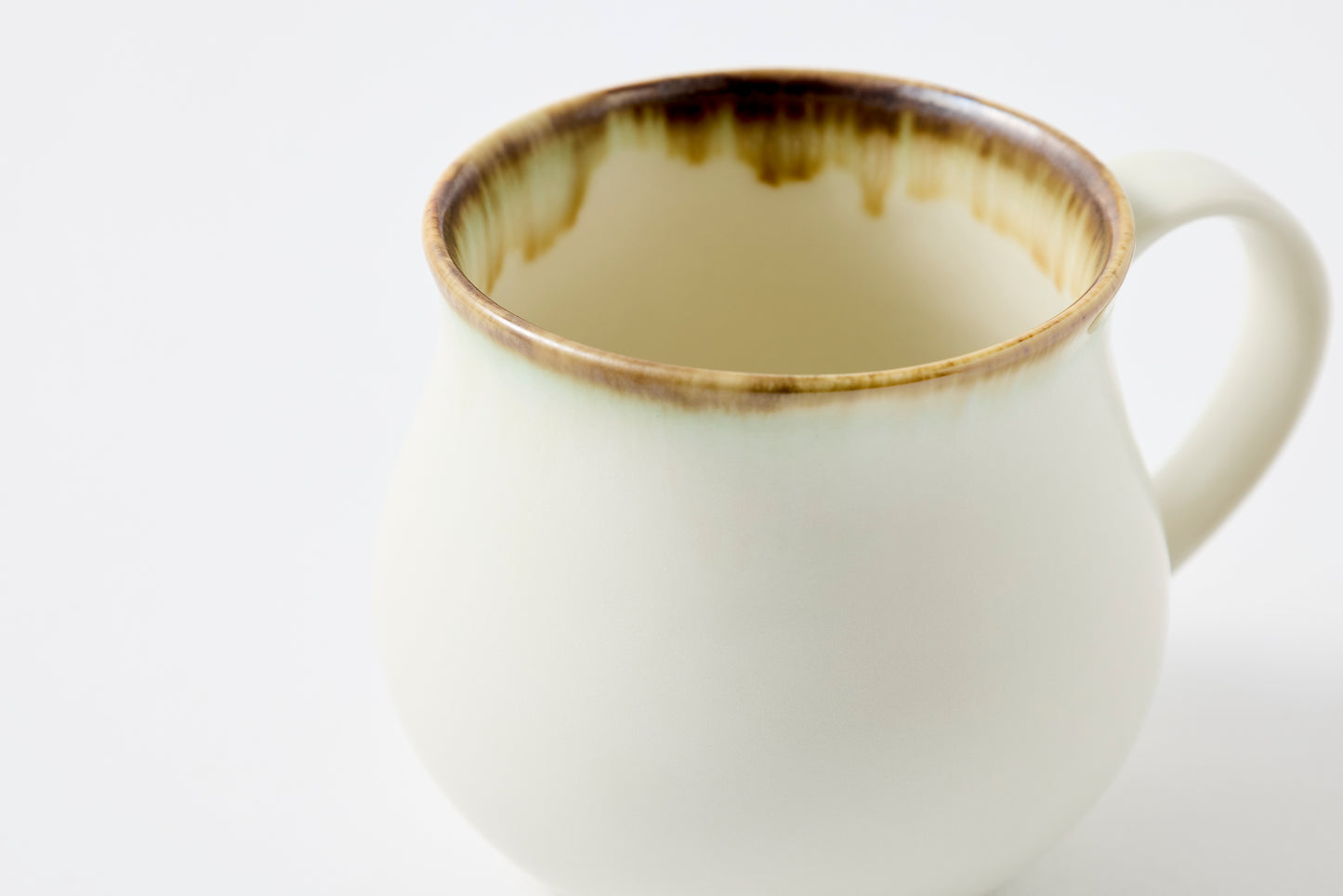 Rust Rim Matte White Aroma Mug Hasami Porcelain