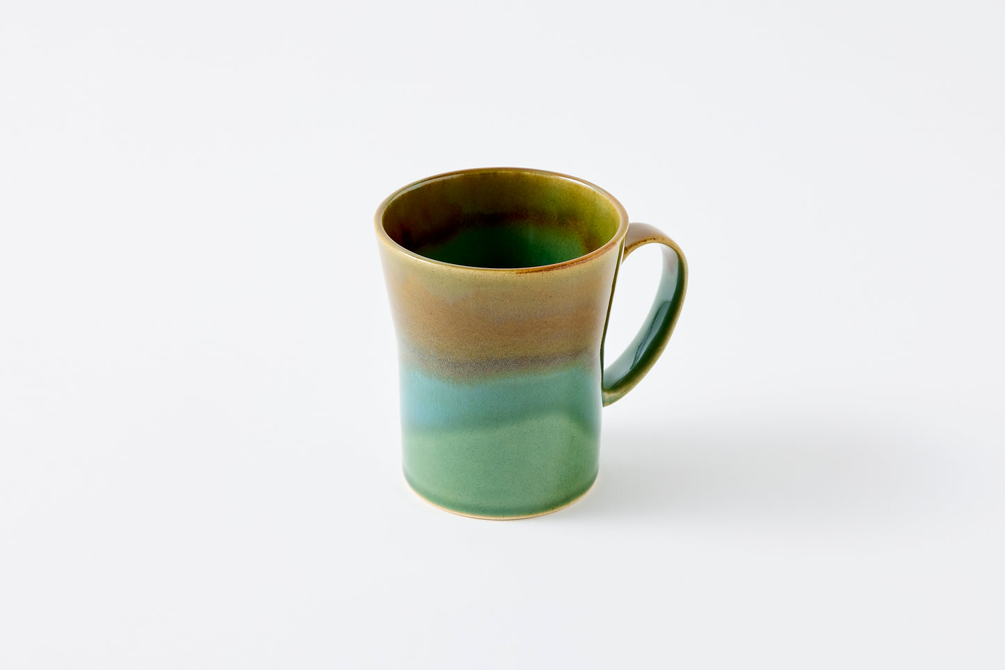 FD Oribe and Amber Split Glaze Mug Hasami Porcelain