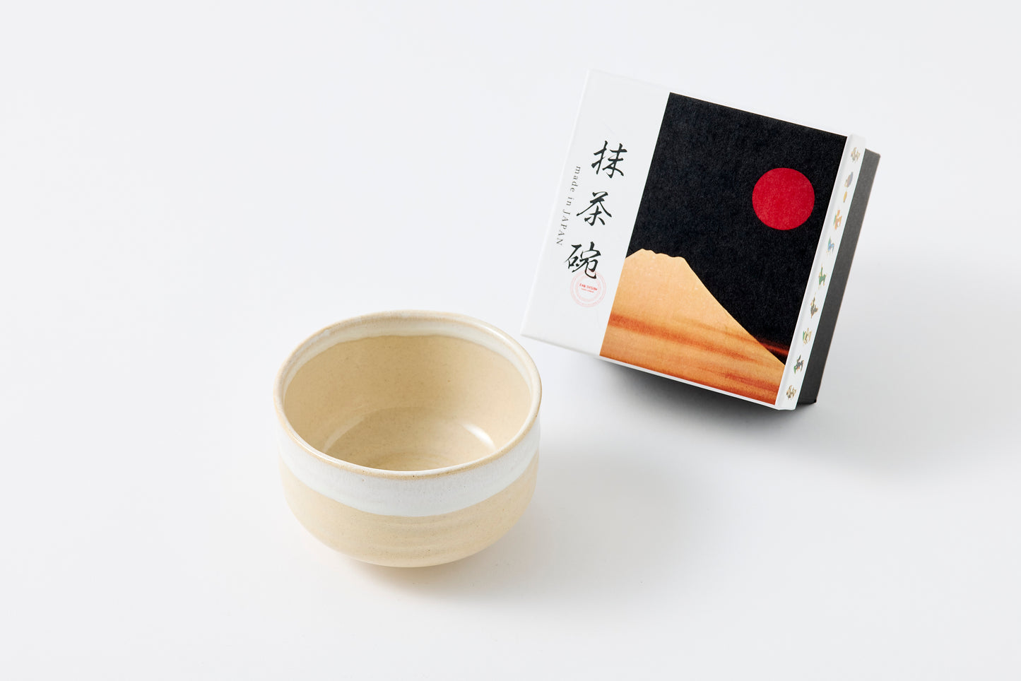 FD White Glaze White Karatsu Drip Nodate Matcha Bowl Hasami Porcelain