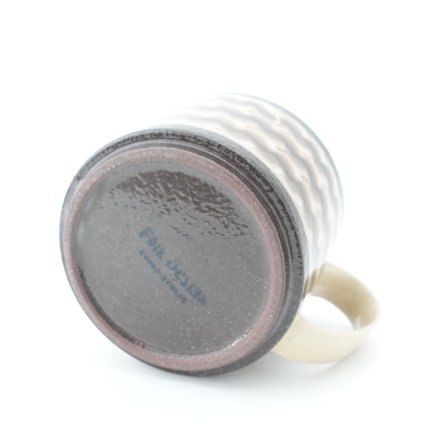 FD White Glaze Ripple Mug Hasami Porcelain