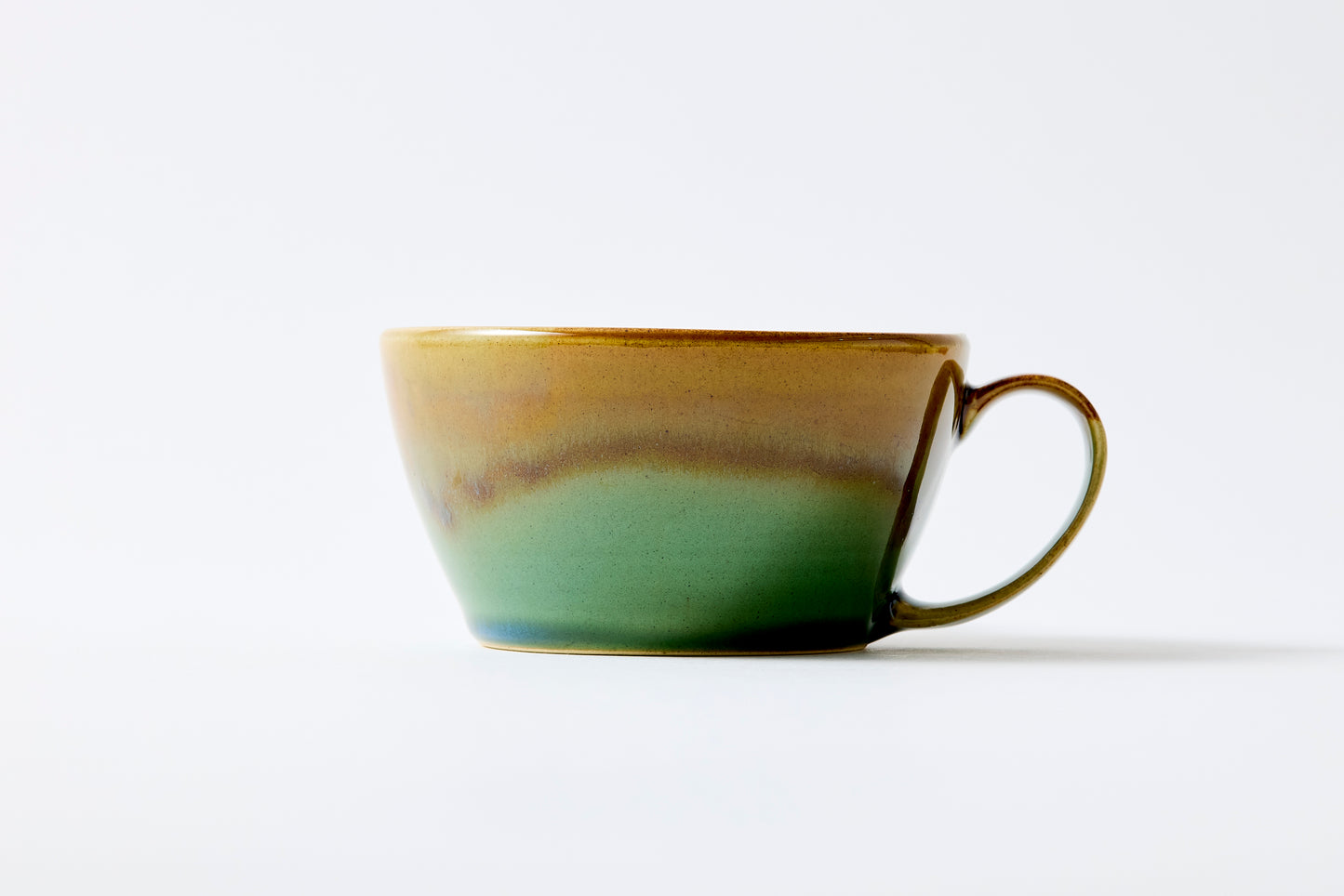 FD Amber Oribe Split Glaze Soup Mug Hasami Porcelain