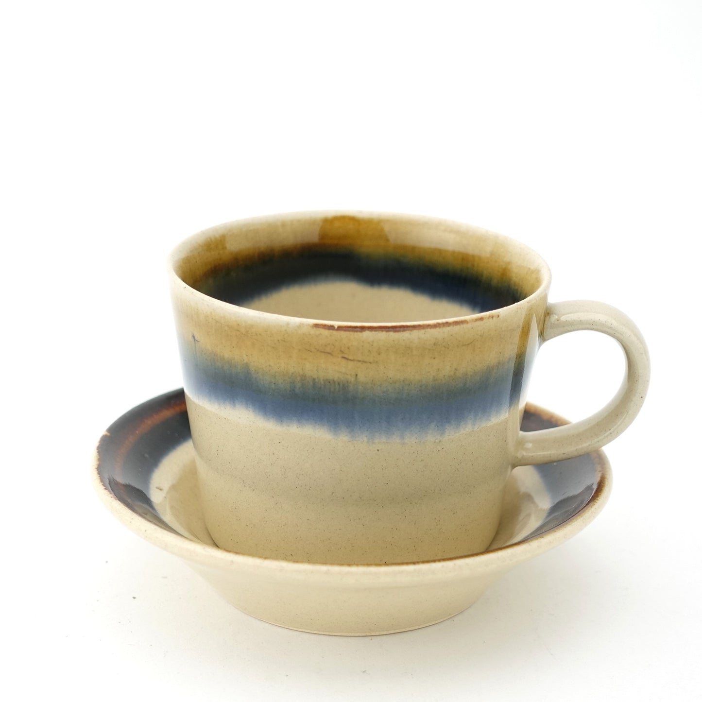 Two-Tone Wrapped Cup & Saucer Hasami Porcelain