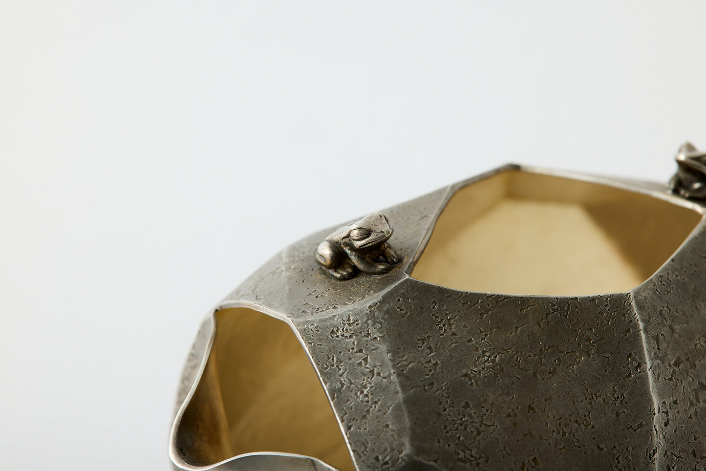 Pure Silver/Gold Bamboo-Shaped Sake Pitcher and Cup Set