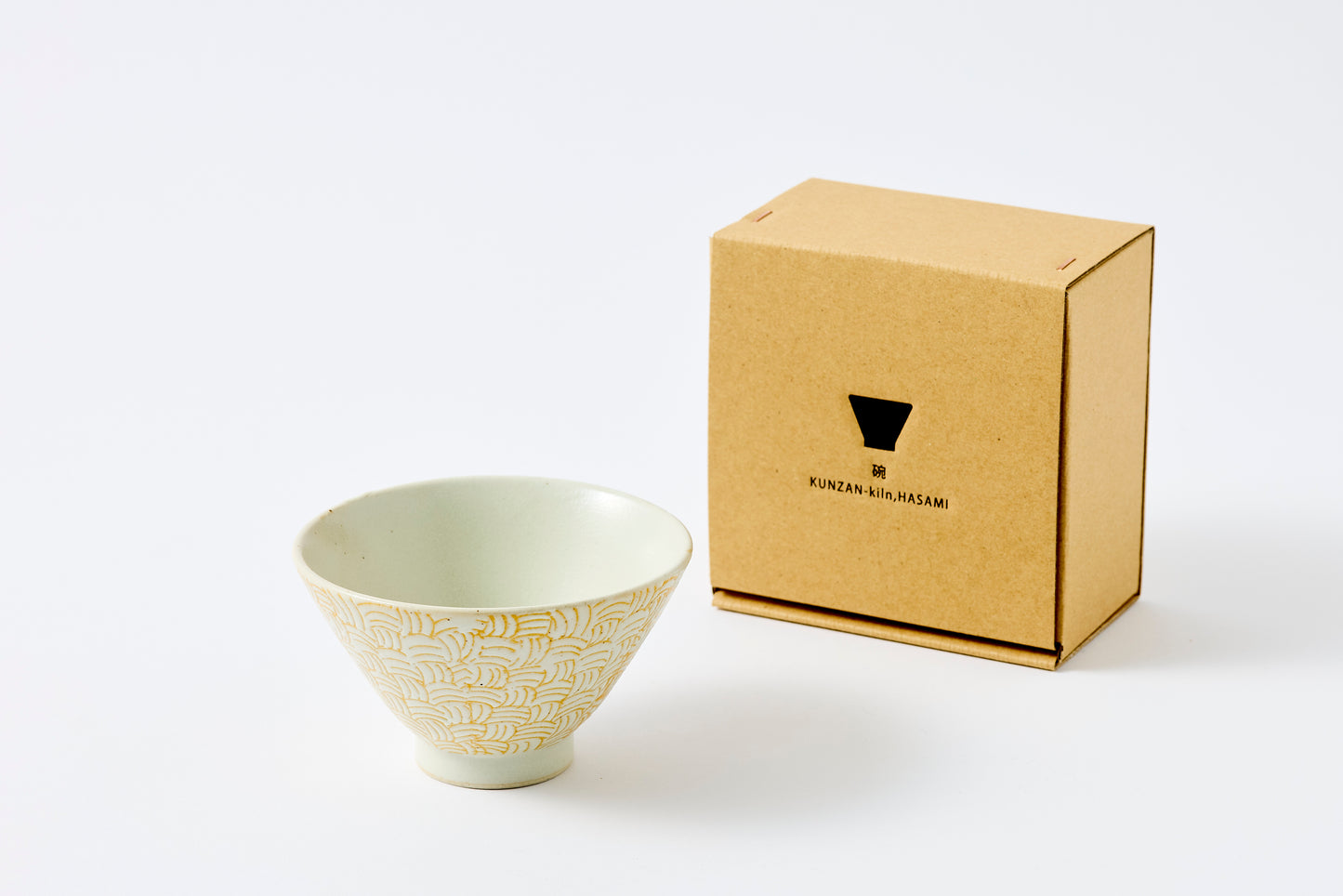 Inban KAGOME Rice Bowl Hasami Porcelain