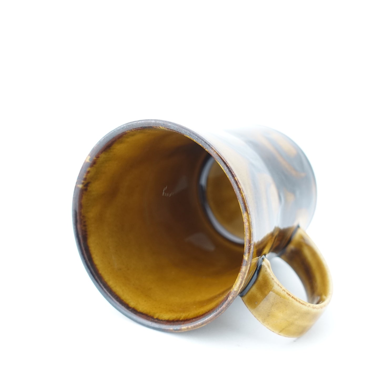FD Circular Motif Amber Glaze Mug Hasami Porcelain