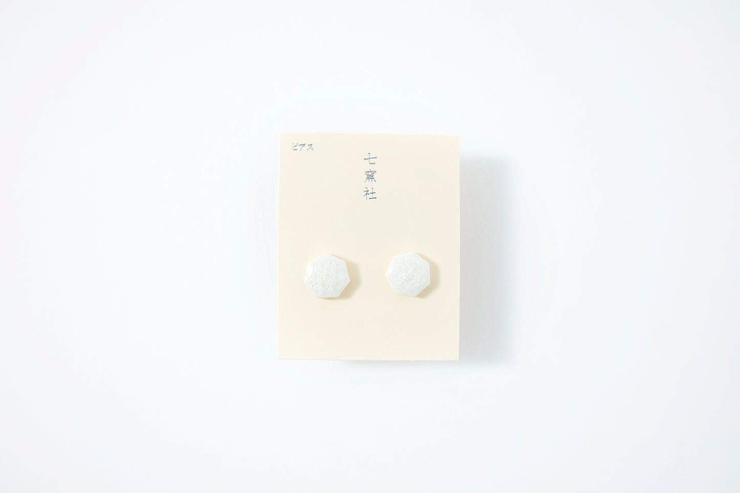 Ice-Colored Heptagonal Earrings