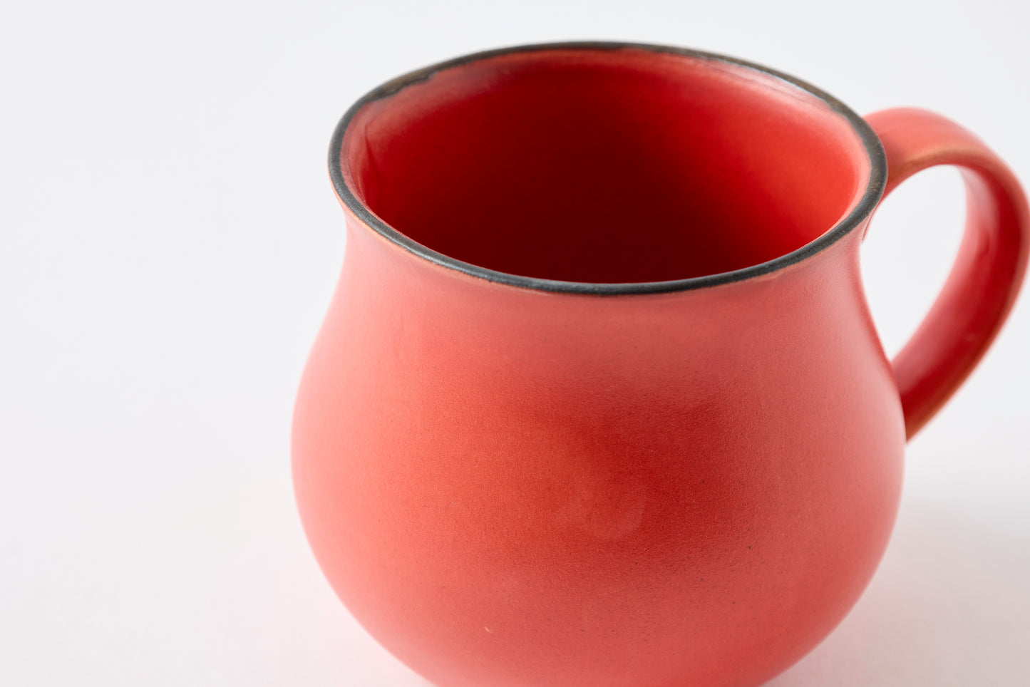 Rust Rim Matte Red Aroma Mug Hasami Porcelain