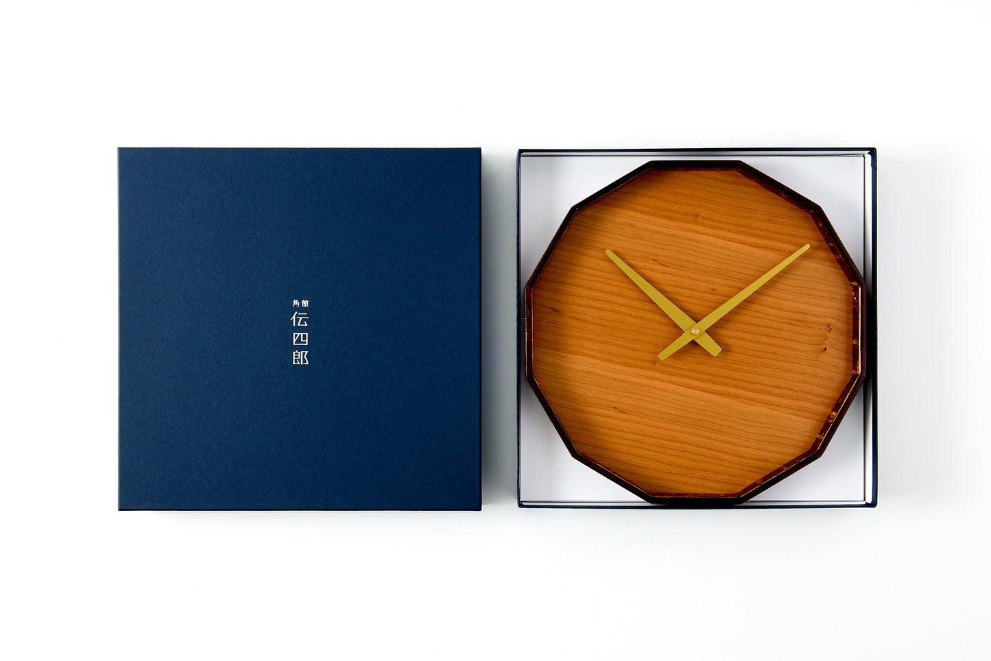 12-Sided Clock – Cherry Wood