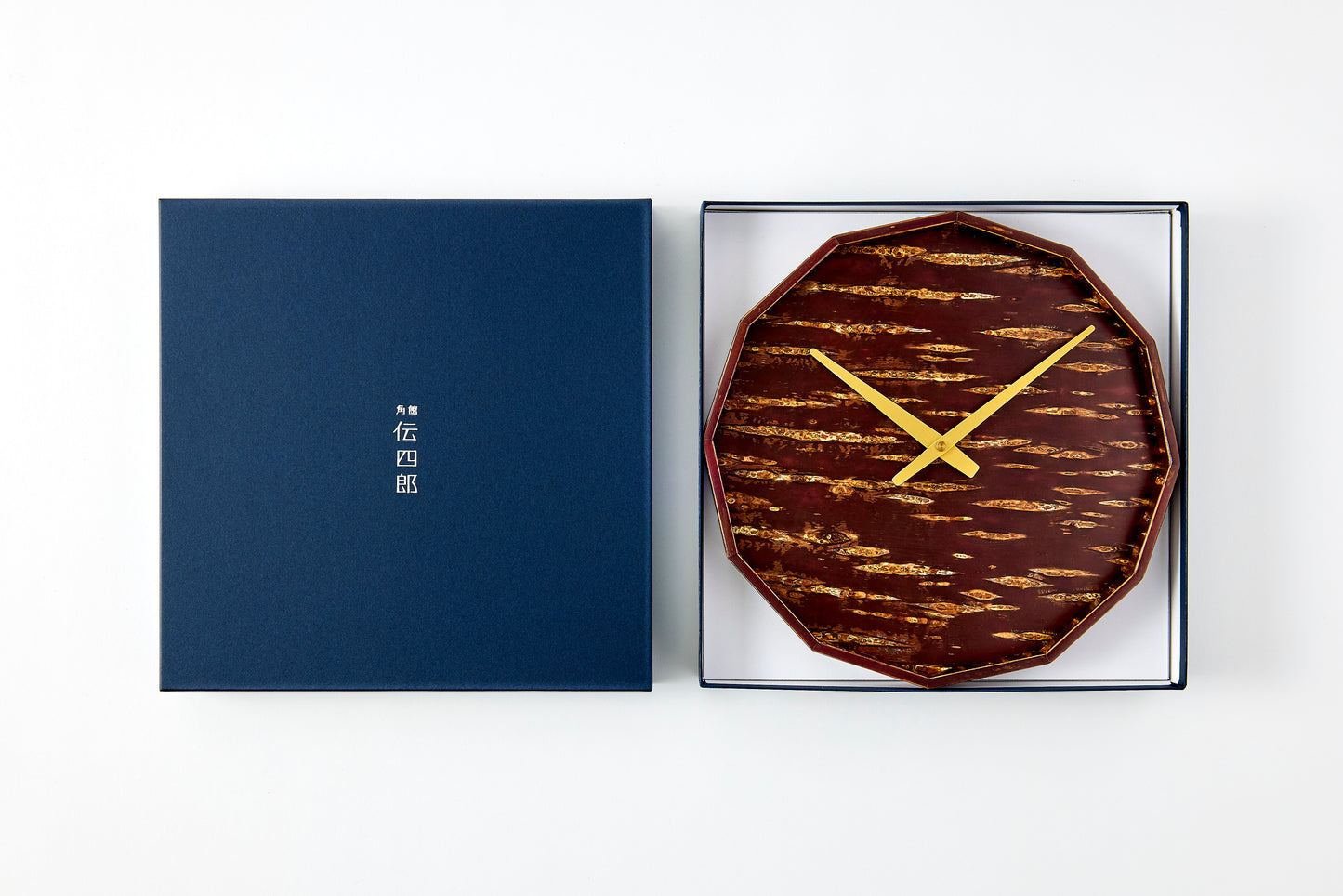 12-Sided Clock – Plain Cherry Bark
