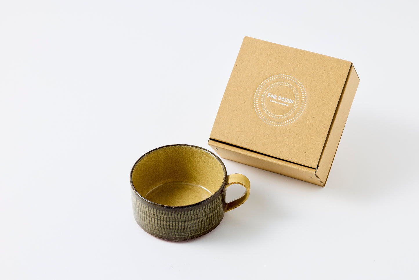 FD Yellow Glaze Tobikanna Soup Mug Hasami Porcelain