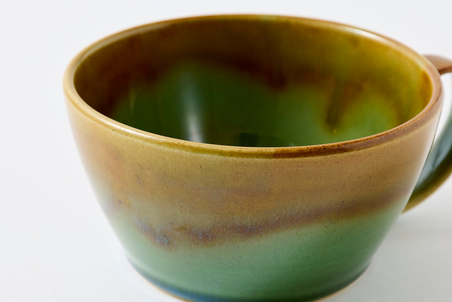 FD Amber Oribe Split Glaze Soup Mug Hasami Porcelain