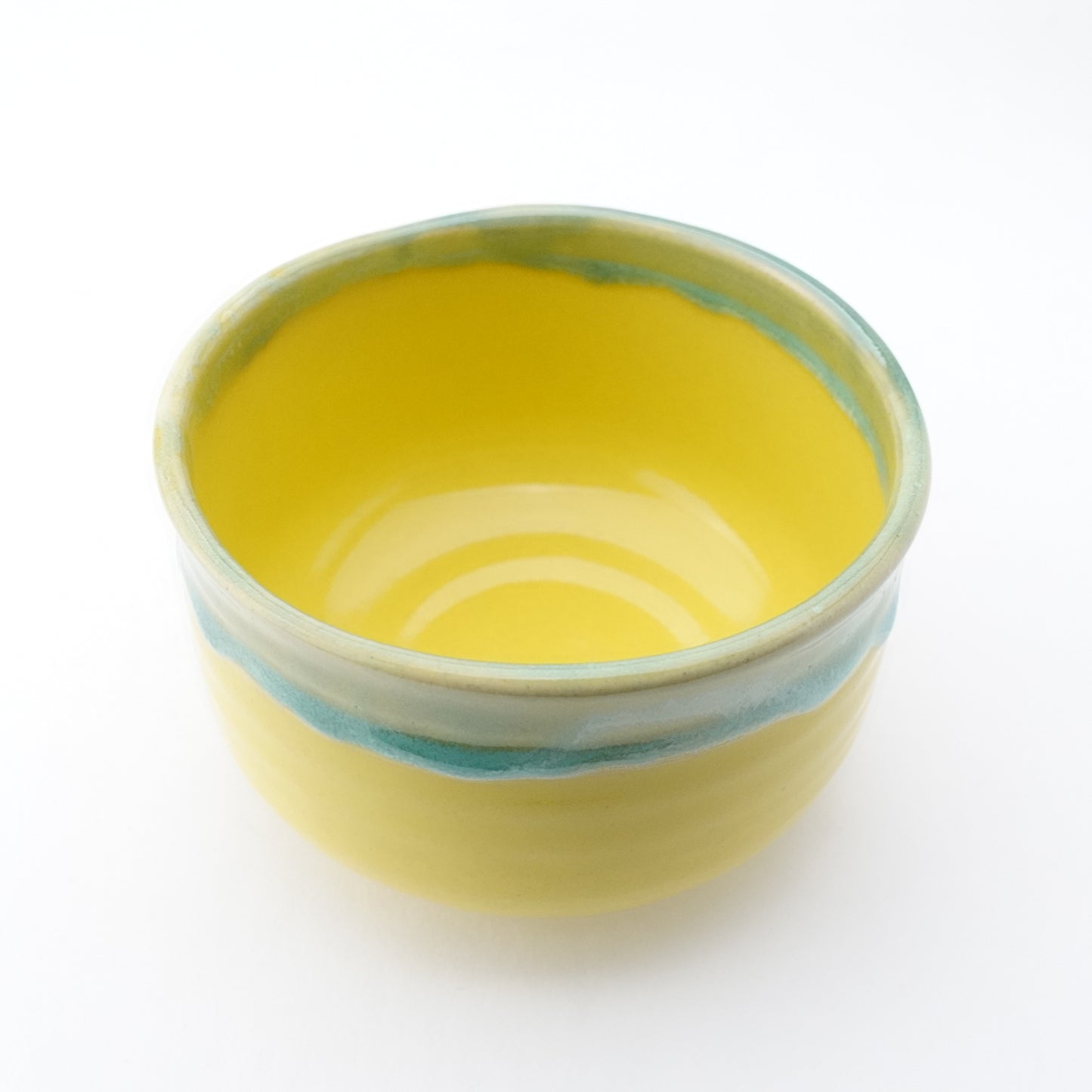 FD FD Yellow Glaze with Edge Drip Nodate Matcha Bowl Hasami Porcelain