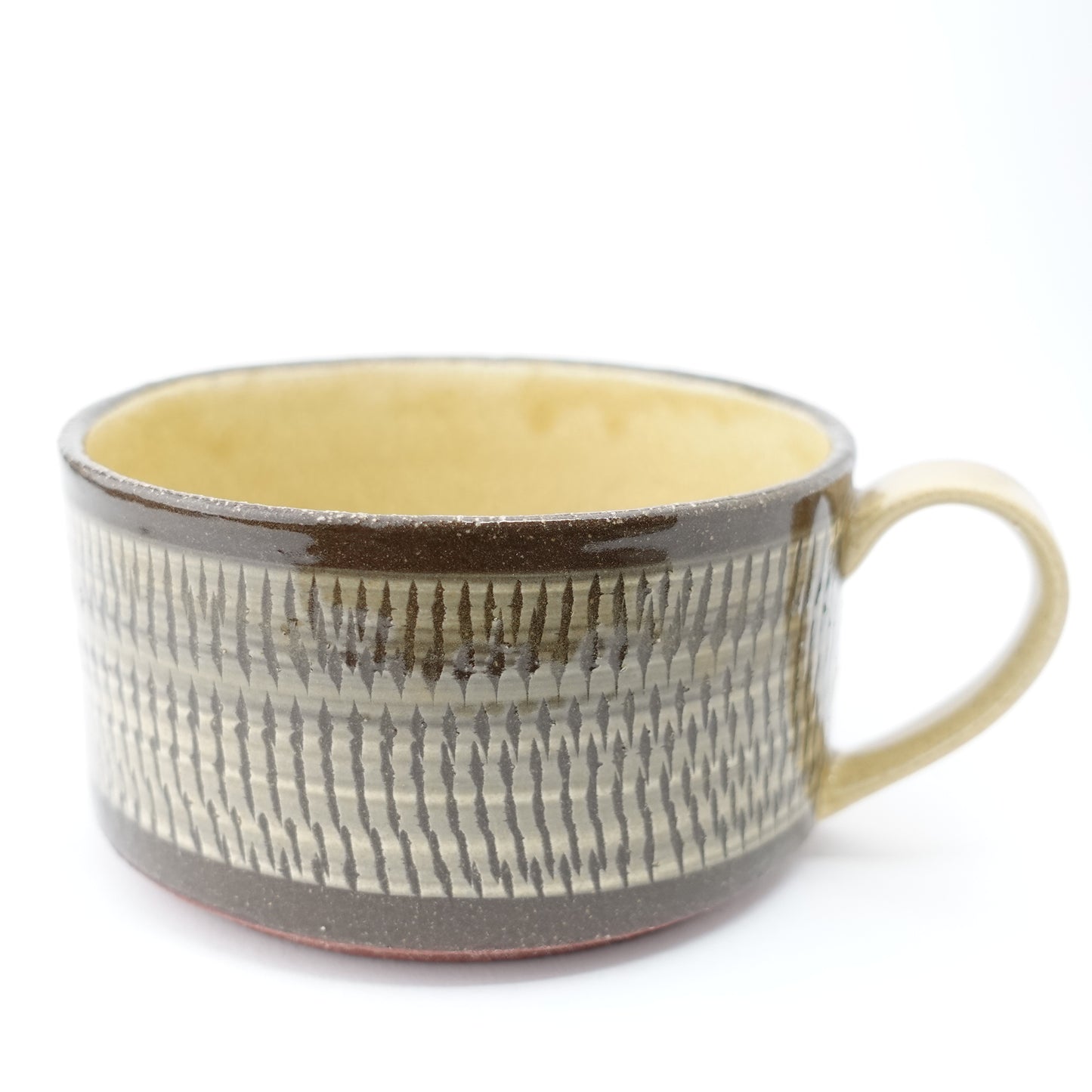 FD Yellow Glaze Tobikanna Soup Mug Hasami Porcelain
