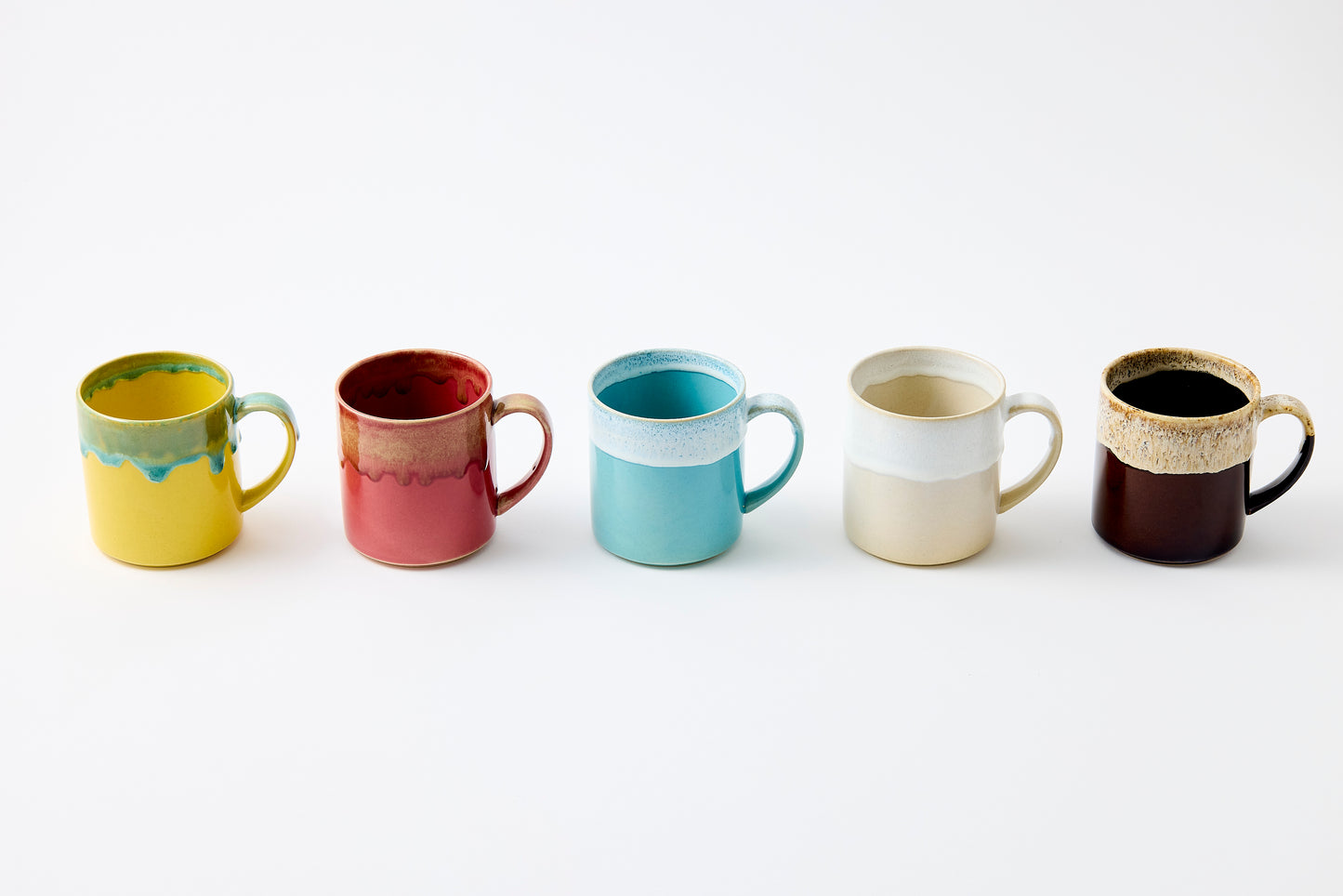 FD White Karatsu Drip Tall Mug Hasami Porcelain