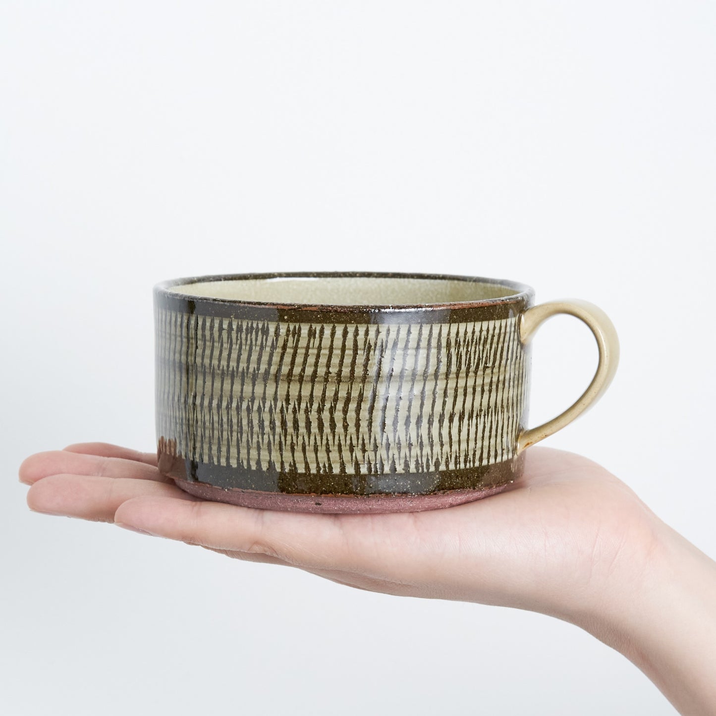 FD Yellow Glaze Tobikanna Soup Mug Hasami Porcelain