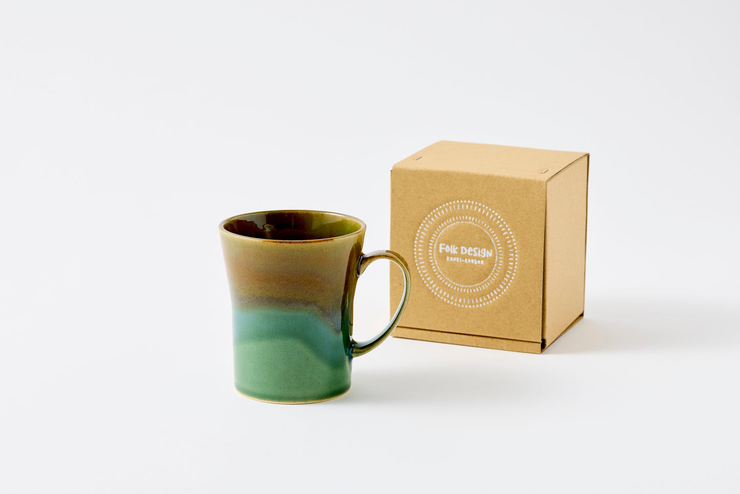 FD Oribe and Amber Split Glaze Mug Hasami Porcelain