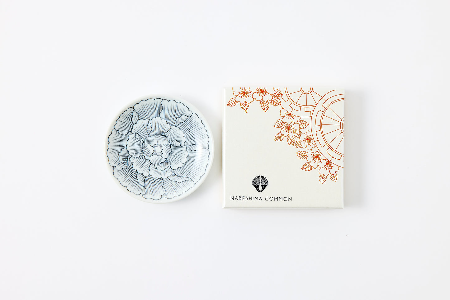 Peony Motif Nabeshima Komon Small Plate Imari Porcelain