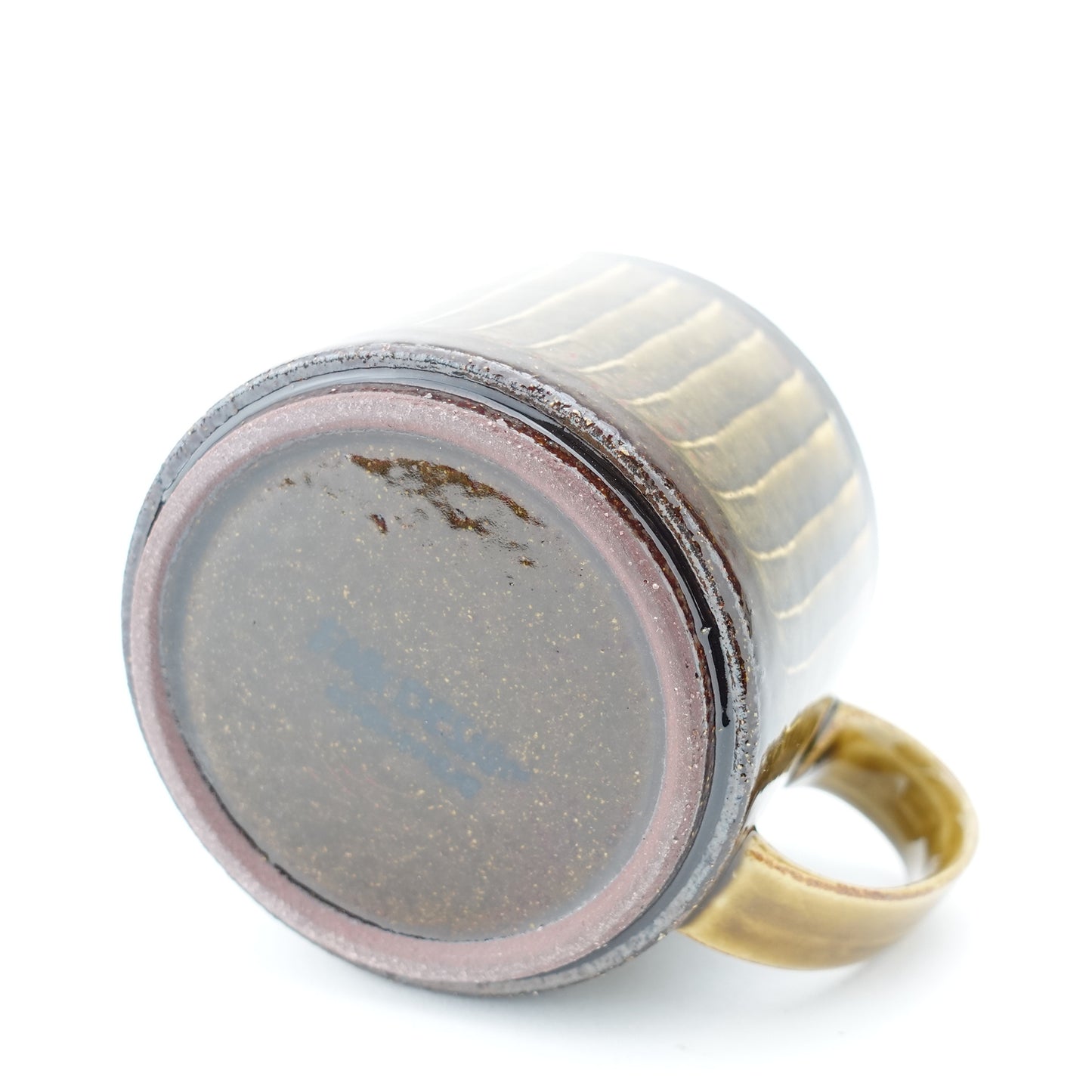 FD Amber Glaze Brush Stroke Lidded Mug Hasami Porcelain