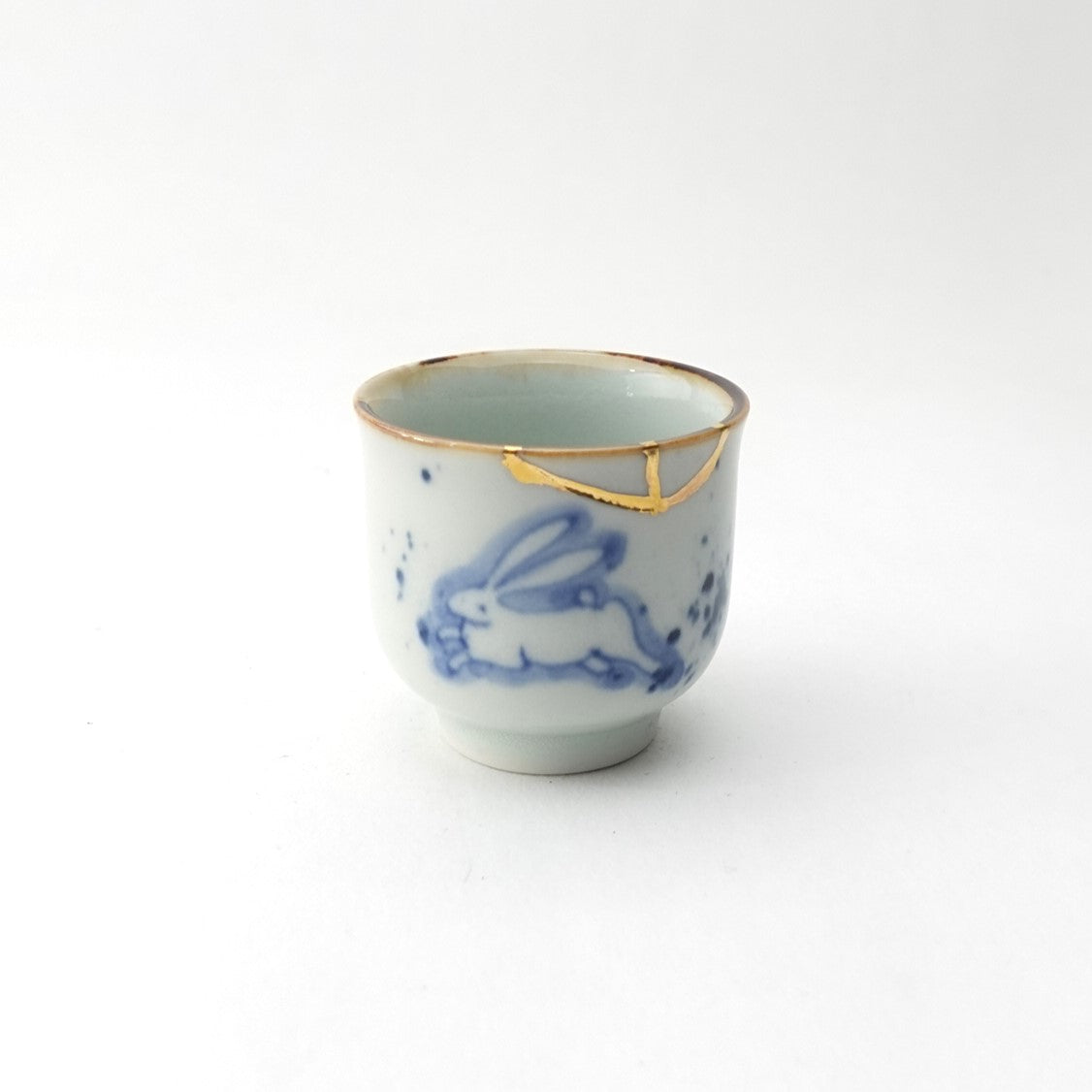 Gold Line Kosome Rabbit Sake Set Imari Porcelain