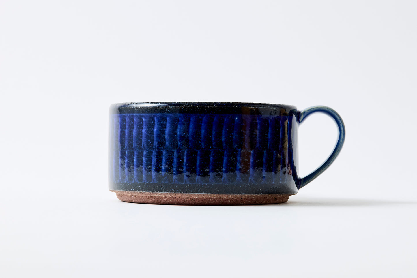 FD Blue Glaze Brush Soup Mug Hasami Porcelain