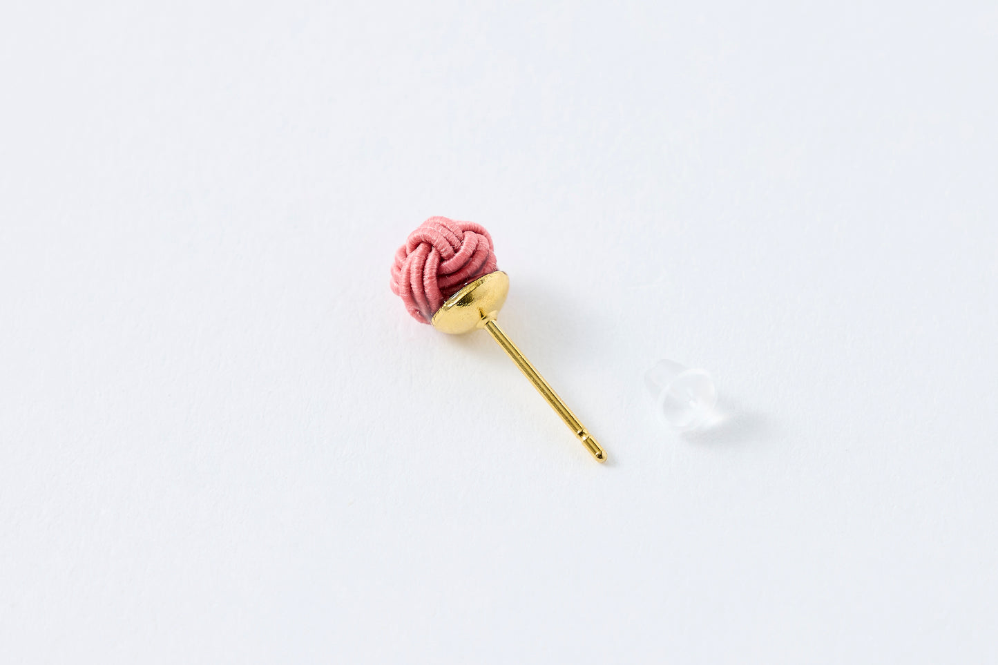 Musubi-dama | Post Pierced Earrings - Madder Red