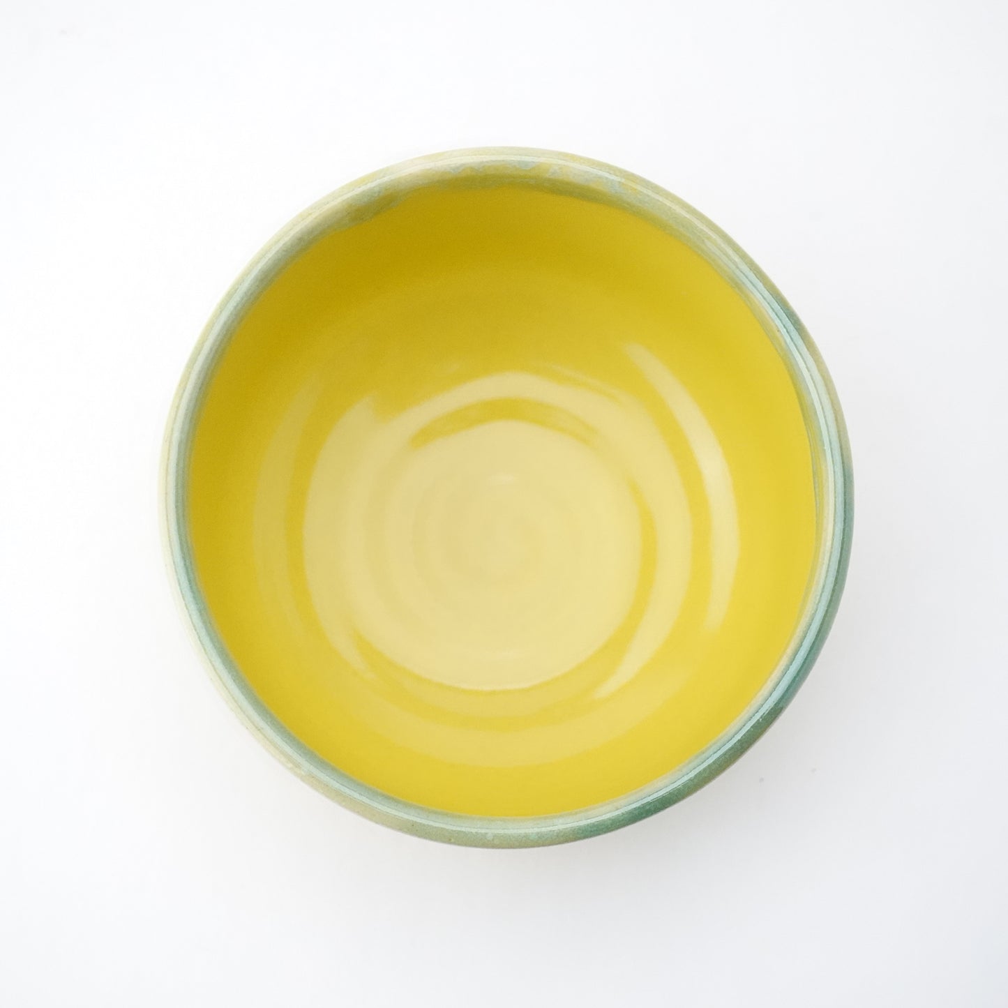 FD FD Yellow Glaze with Edge Drip Nodate Matcha Bowl Hasami Porcelain