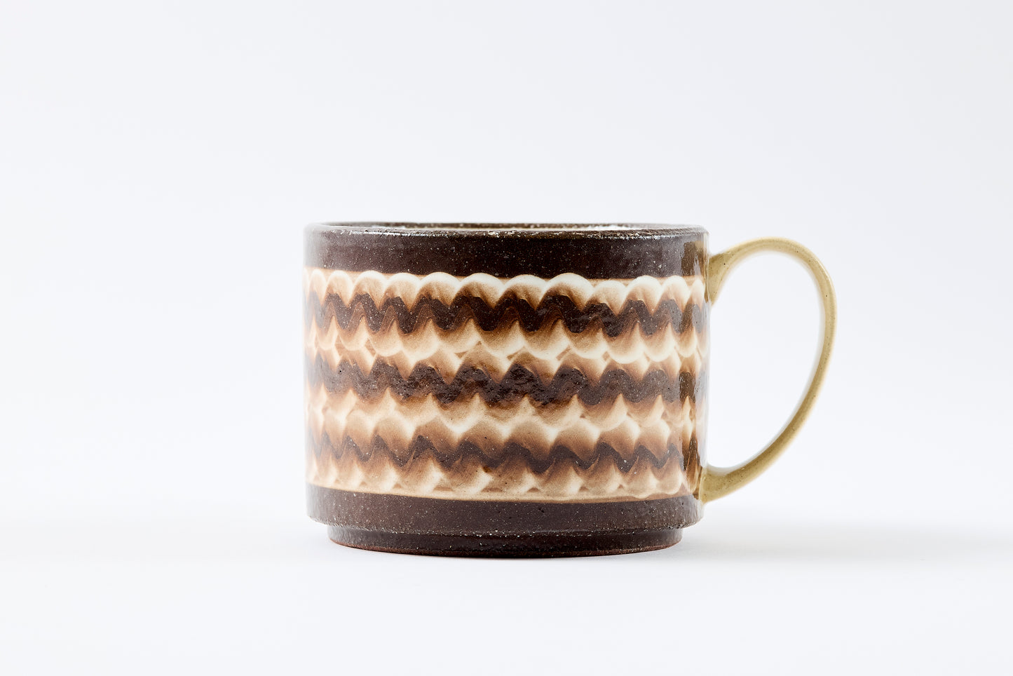 FD White Glaze Ripple Mug Hasami Porcelain