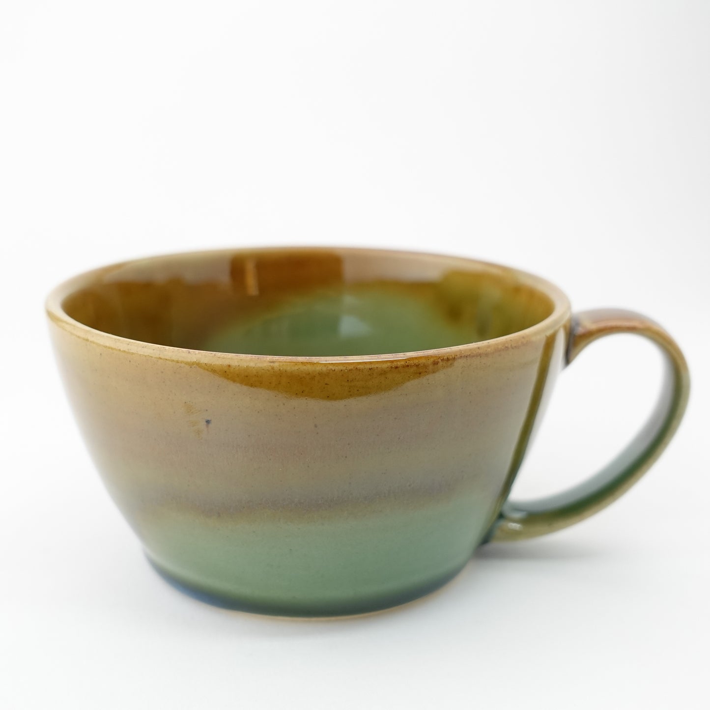 FD Amber Oribe Split Glaze Soup Mug Hasami Porcelain