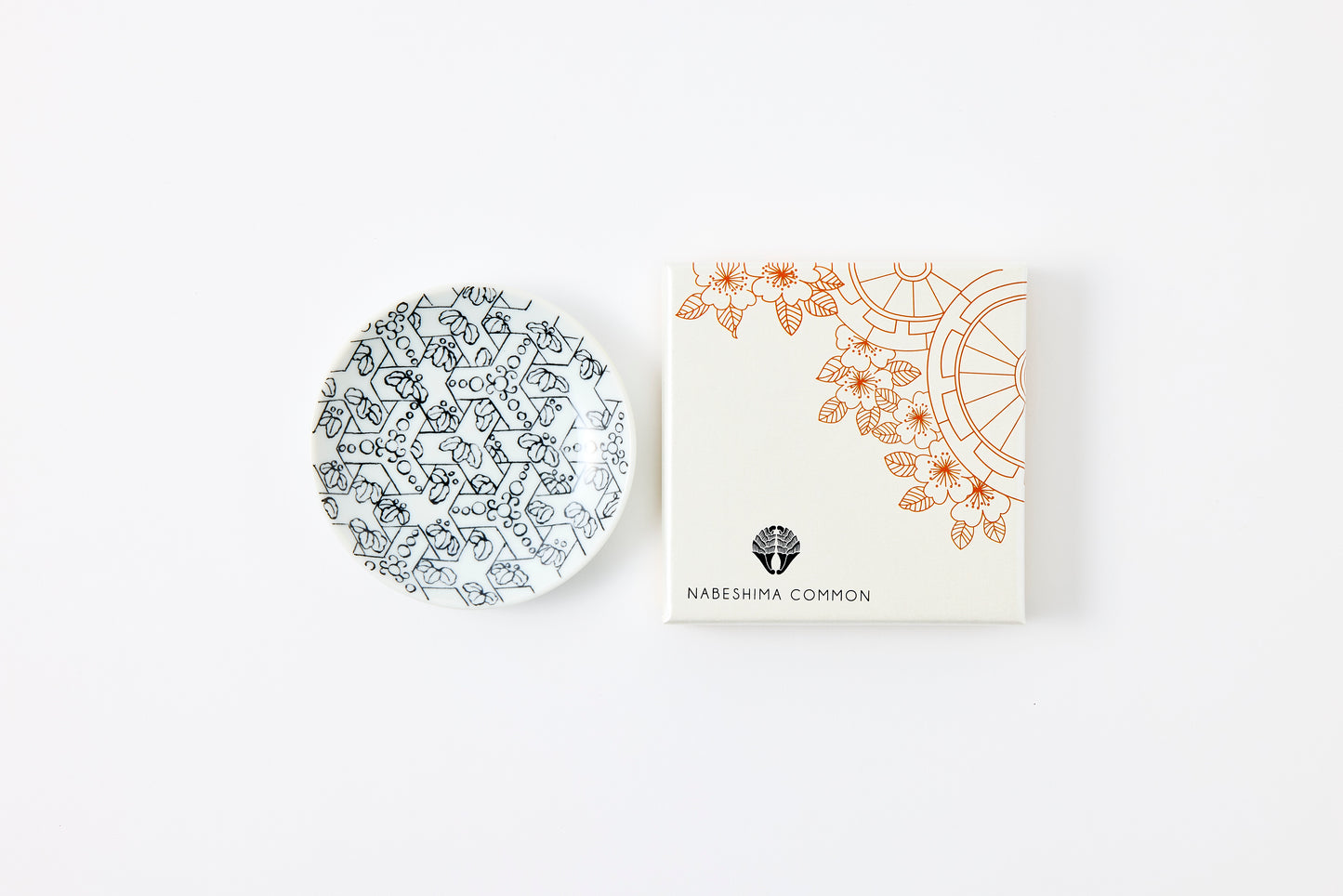 Tortoiseshell Pattern Nabeshima Komon Small Plate Imari Porcelain