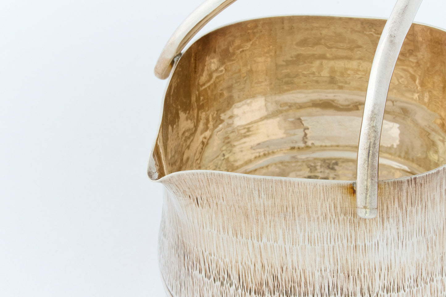 Pure Silver Bamboo-Style Sake Pitcher and Cup Set
