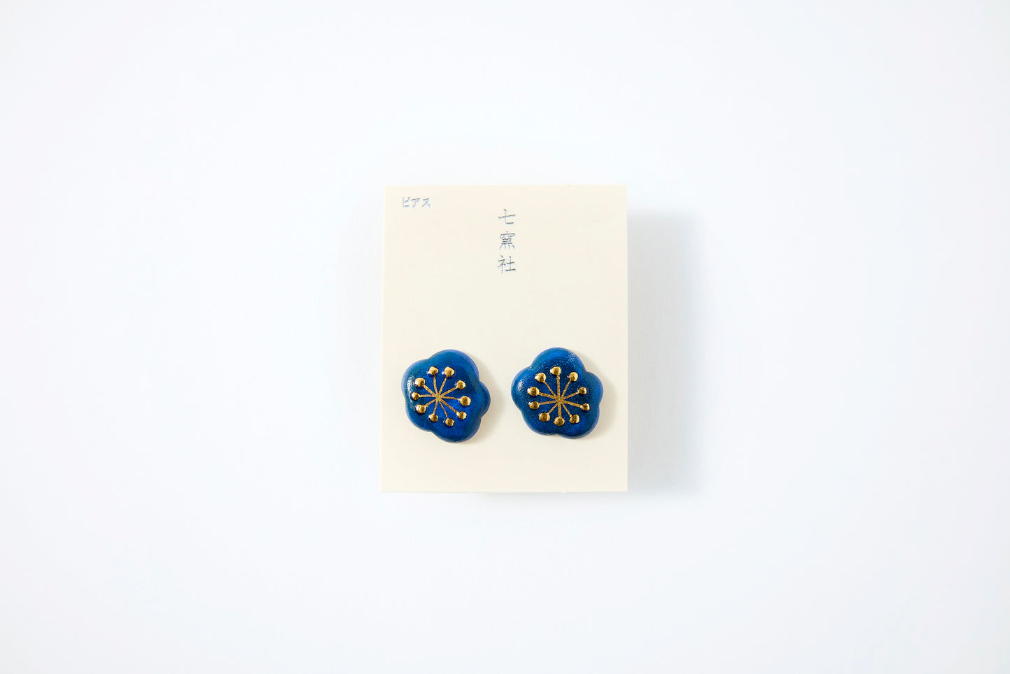 Watagumo Indigo Large Earrings