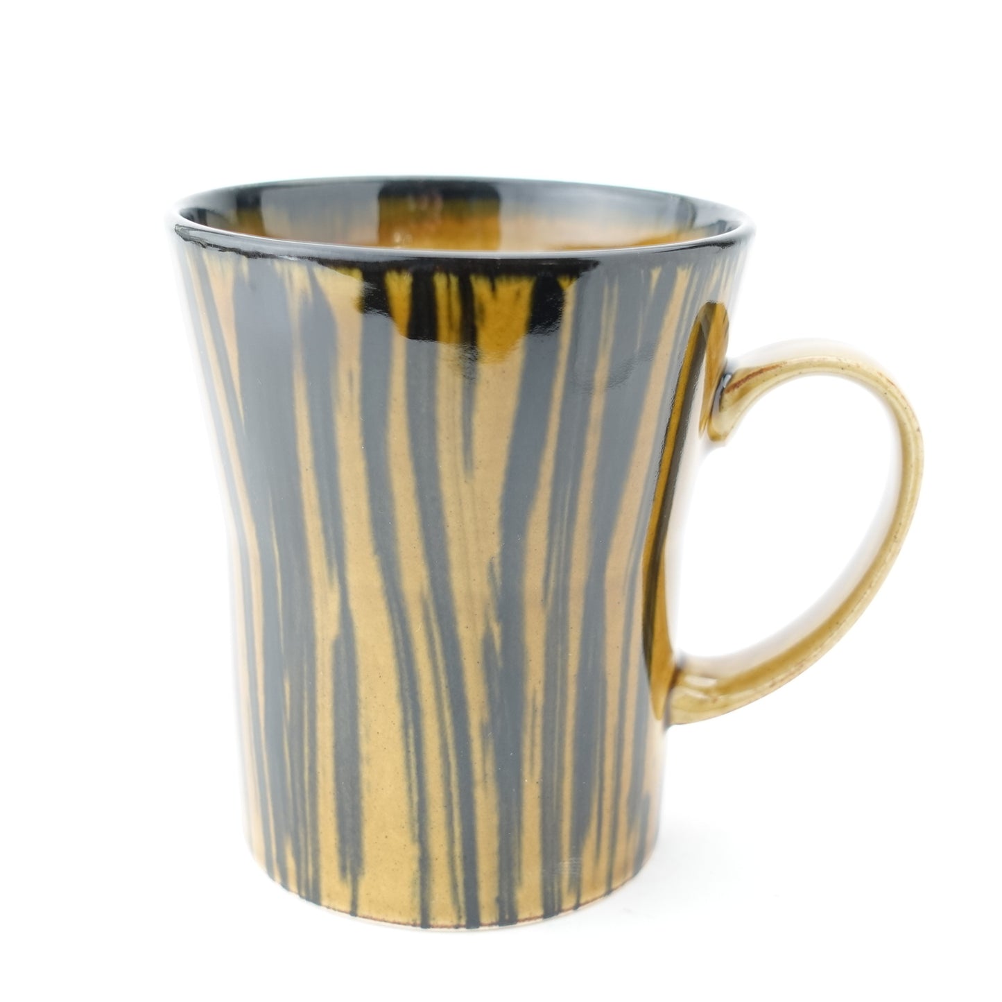 FD Striped Amber Glaze Mug Hasami Porcelain