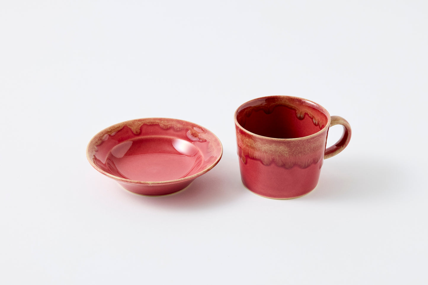 Edge Glaze Drip Cup & Saucer Hasami Porcelain