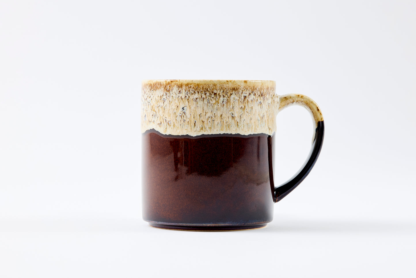 FD Brown Karatsu Drip Tall Mug Hasami Porcelain