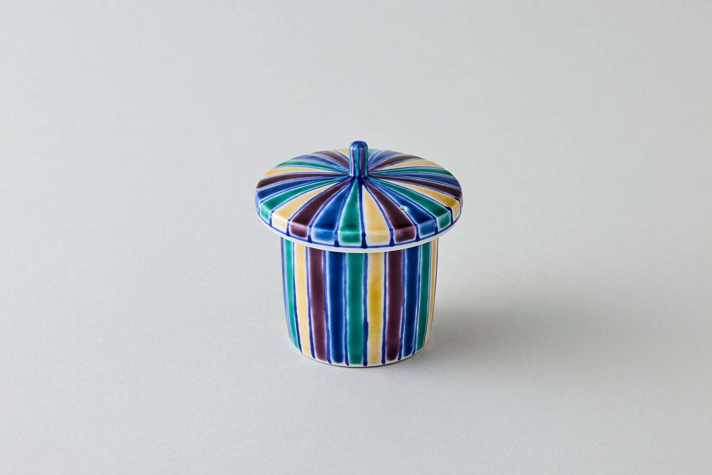 Kutani Glass Teapot - Iroe Tokusa Motif Blue