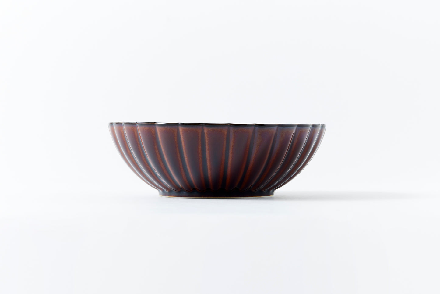 Deep Round Bowl Lacquer Brown Large