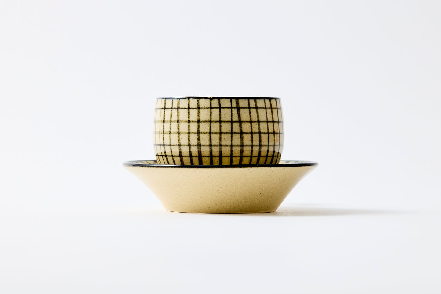 FD Lattice Sencha Teacup & Saucer Hasami Porcelain