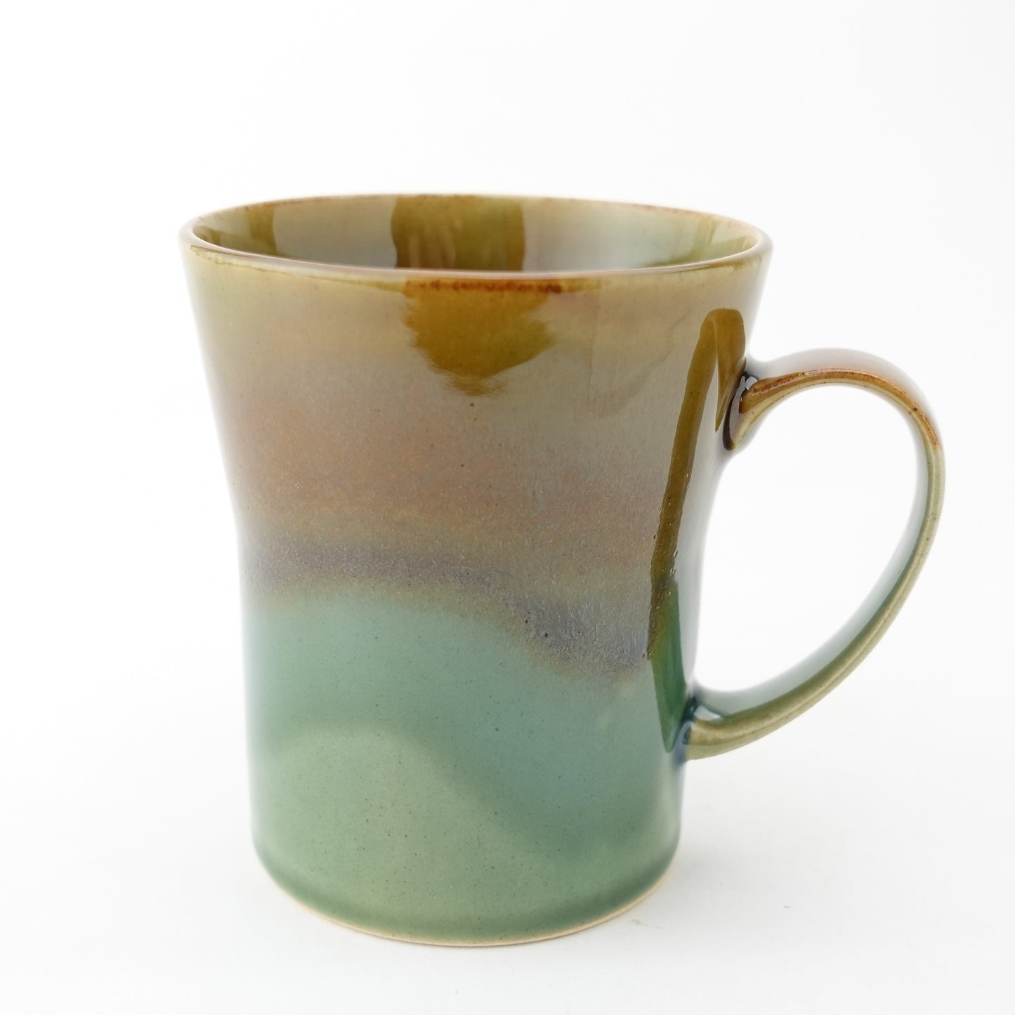 FD Oribe and Amber Split Glaze Mug Hasami Porcelain
