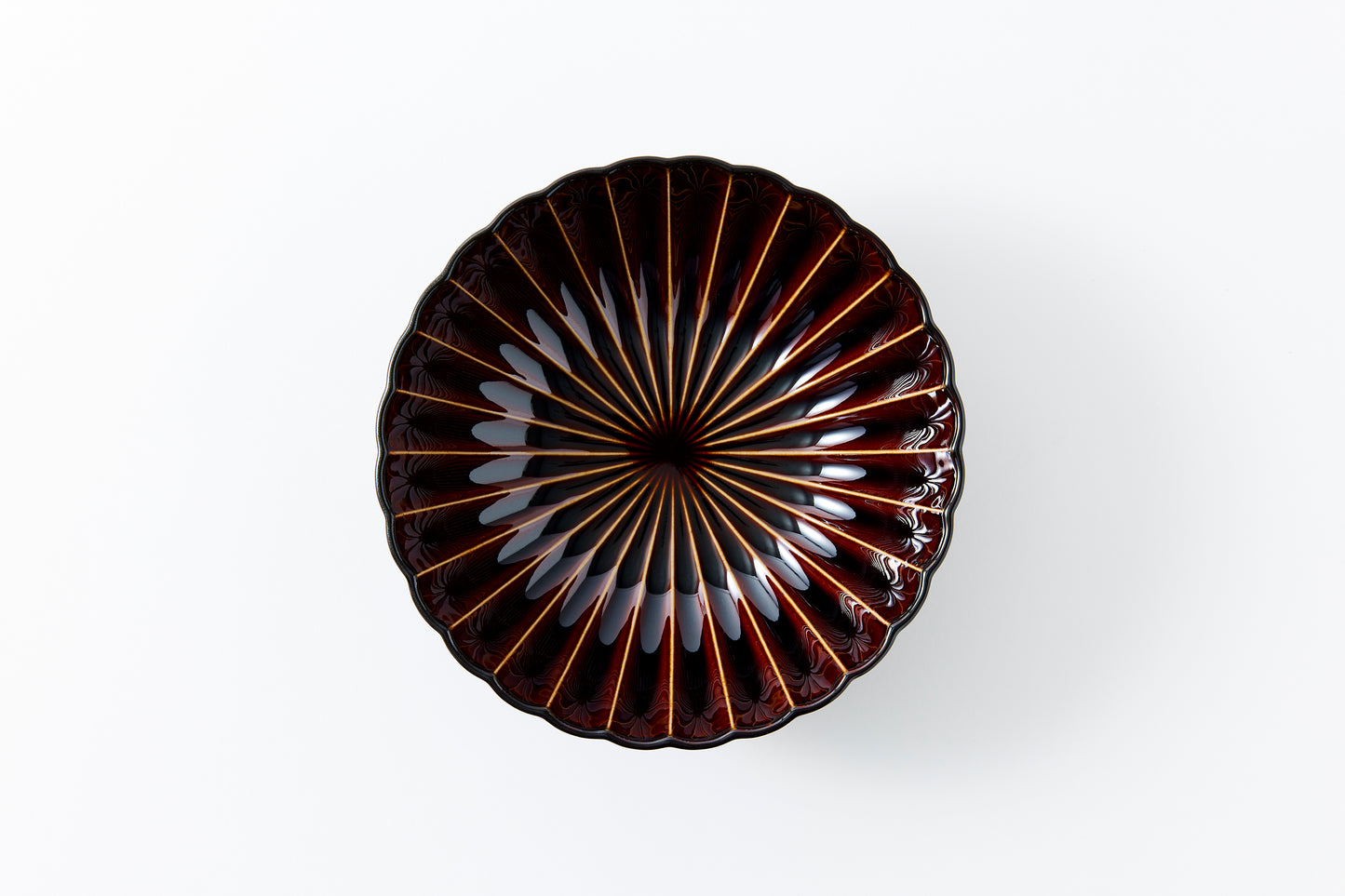 Deep Round Bowl Lacquer Brown Large