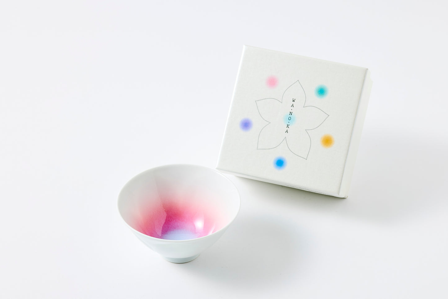 WANOKA Flower-Shaped Rice Bowl PK Arita Porcelain