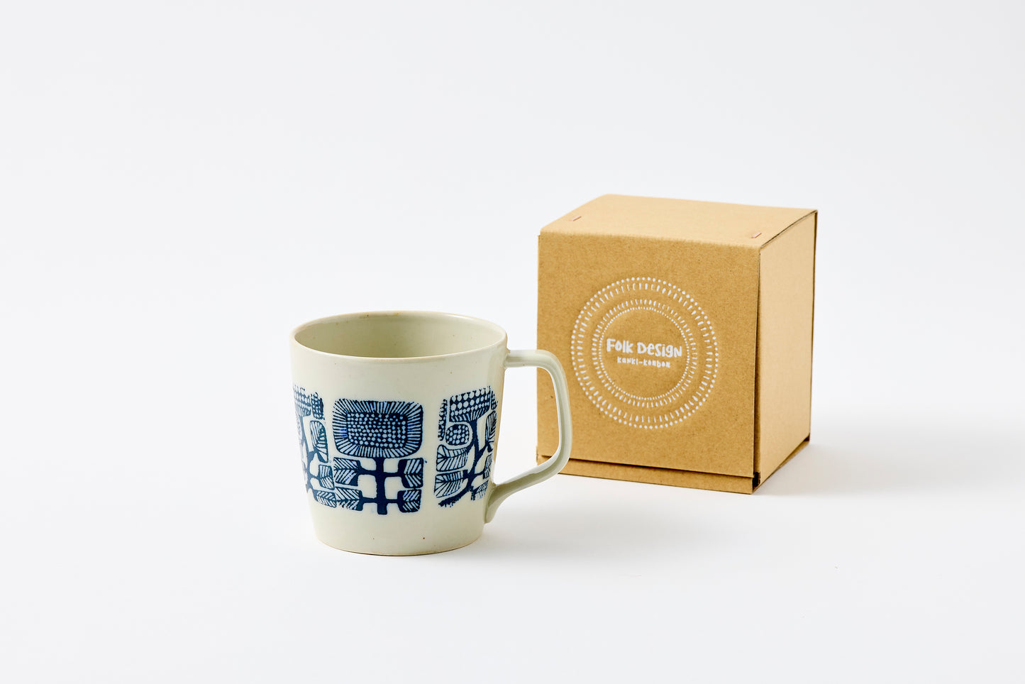 Inban AZTECA White Coffee Mug Hasami Porcelain