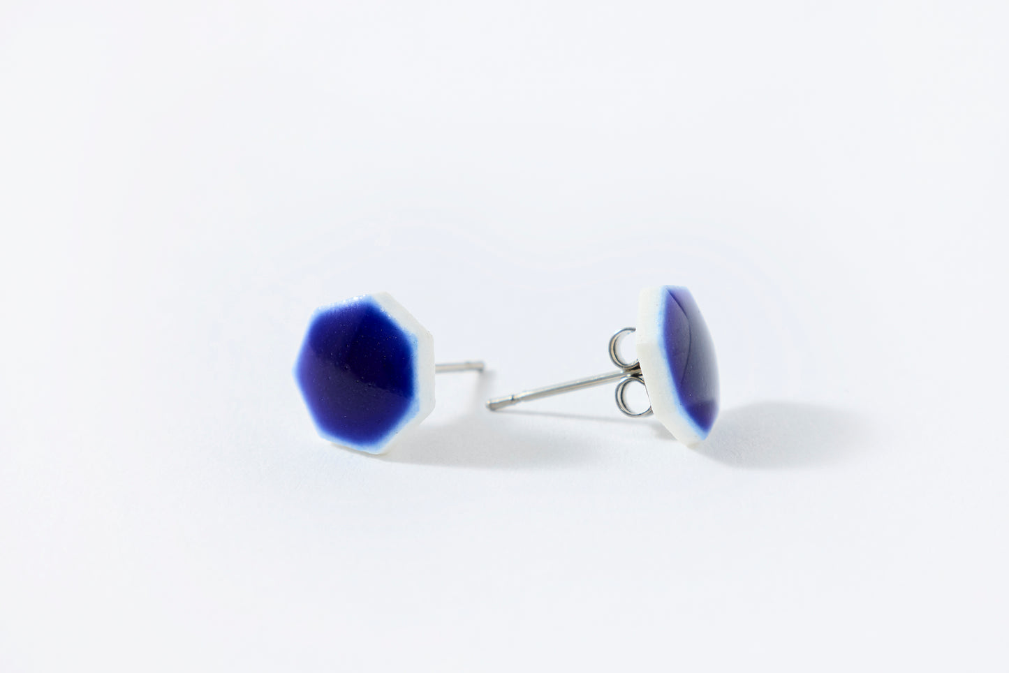 Lapis Lazuli Heptagon Earrings