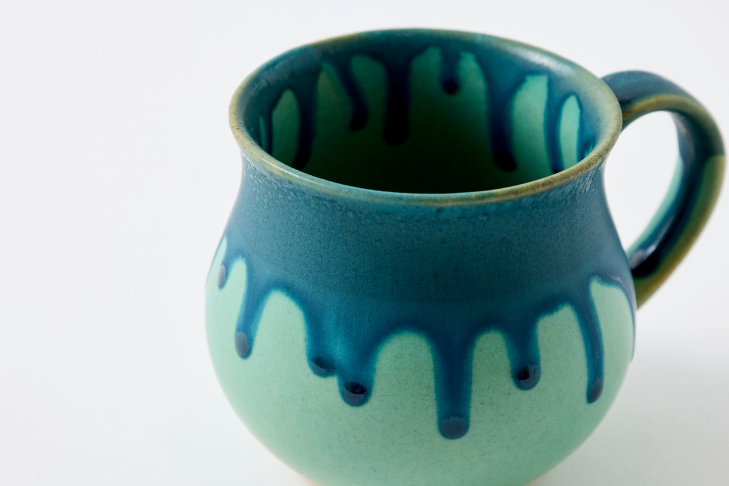 Turquoise Oribe Drip Glaze Aroma Mug Hasami Porcelain