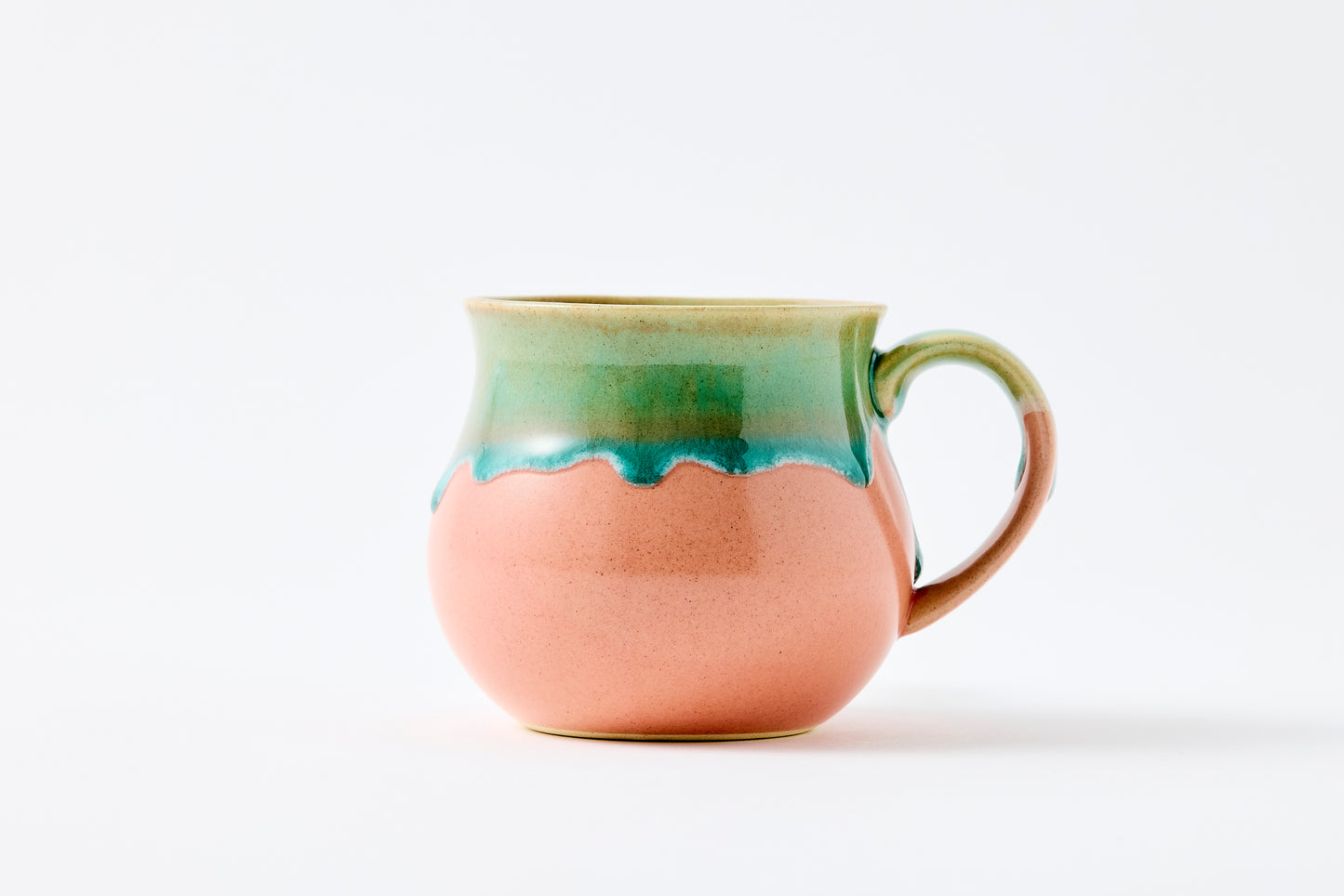 White Drip Glaze Pink Aroma Mug Hasami Porcelain