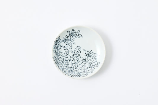 Rhododendron Motif Nabeshima Komon Small Plate Imari Porcelain
