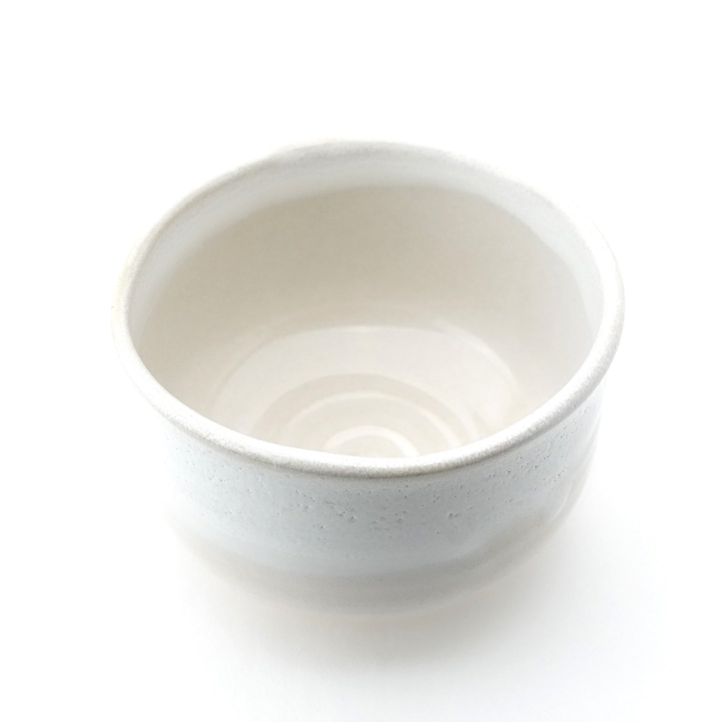 FD White Glaze White Karatsu Drip Nodate Matcha Bowl Hasami Porcelain